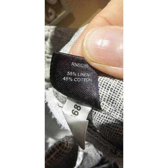 Express Women's Linen-Blend Business Casual Gray Trouser Y2K Pants Size 8 - Picture 6 of 7